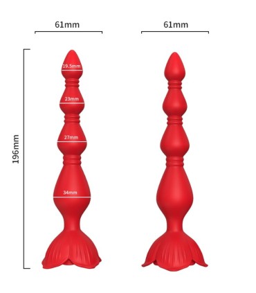 ARMONY PINK VIBRATOR PAGODA ANAL PLUG RED