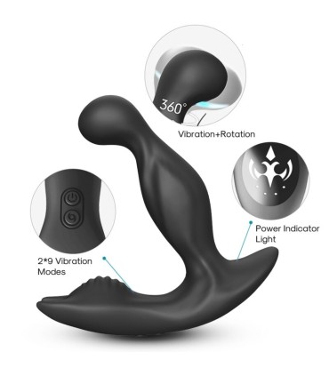 ARMONY BAT KING VIBRATOR ANAL PROSTATE ROTATOR REMOTE CONTROL BLACK