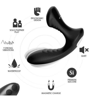 ARMONY STORM VIBRATOR ANAL PROSTATE PLUG REMOTE CONTROL BLACK