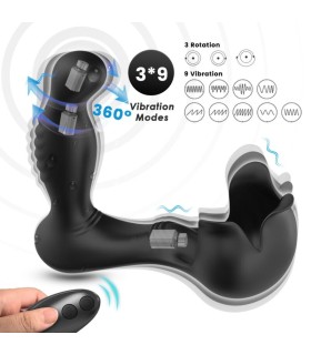 ARMONY SURROUND VIBRATOR ANAL STIMULATOR TESTICULOS REMOTE CONTROL BLACK