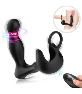 ARMONY SURROUND VIBRATOR ANAL STIMULATOR TESTICULOS RING REMOTE CONTROL BLACK