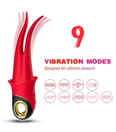 ARMONY SHADOW VIBRATOR DOUBLE HEAD TEASING RED