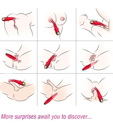 ARMONY SHADOW VIBRATOR DOUBLE HEAD TEASING RED