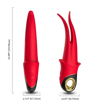 ARMONY SHADOW VIBRATOR DOUBLE HEAD TEASING RED