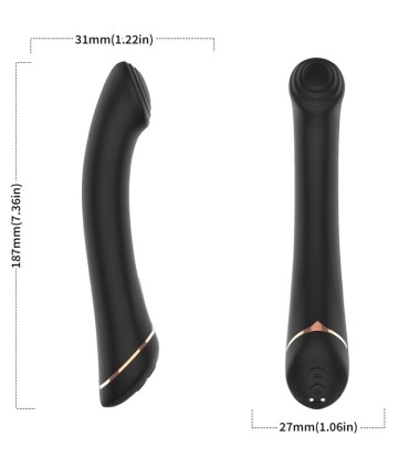 ARMONY VIBRATOR FALT HEAD SILICONE BLACK