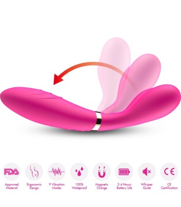 ARMONY Y WAND MASSAGER VIBRATOR DOUBLE HEAD FUCHSIA