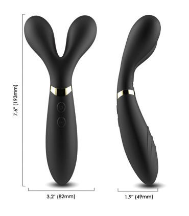 ARMONY Y WAND MASSAGER VIBRATOR DOUBLE HEAD BLACK