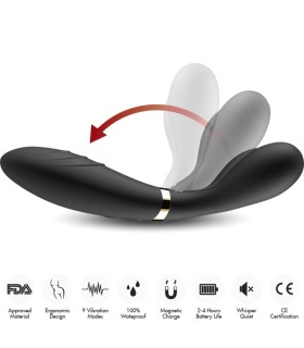ARMONY Y WAND MASSAGER VIBRATOR DOUBLE HEAD BLACK