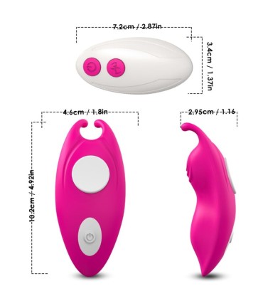ARMONY HONEYBEE WEARABLE PANTIES VIBRATOR G SPOT REMOTE CONTROL FUCHSIA