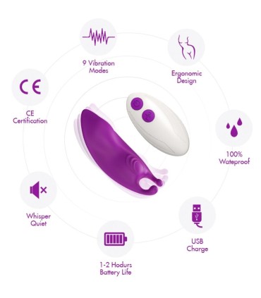 ARMONY HONEYBEE WEARABLE PANTIES VIBRATOR G SPOT REMOTE CONTROL PURPLE