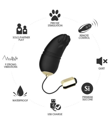 ARMONY KITTY EGG VIBRATOR G SPOT REMOTE CONTROL BLACK