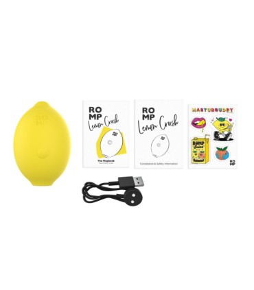 ROMP LEMON CRUSH PLEASURE AIR CLITORAL STIMULATOR YELLOW