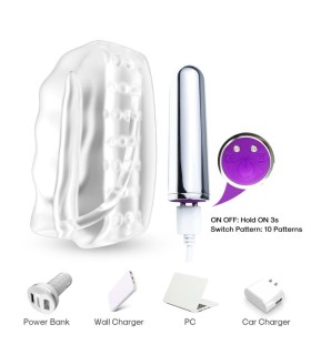 ARMONY MASTER MASTURBATOR VIBRATOR TRANSPARENTE
