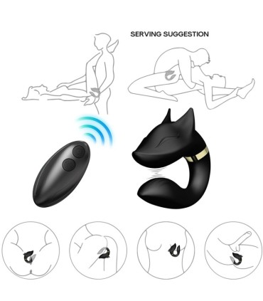 ARMONY FOX VIBRATOR FOR COUPLES REMOTE CONTROL BLACK