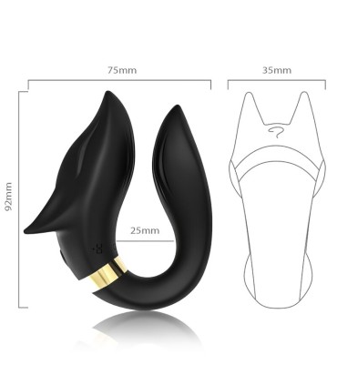 ARMONY FOX VIBRATOR FOR COUPLES REMOTE CONTROL BLACK