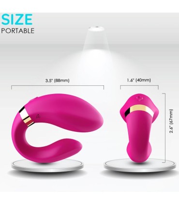 ARMONY CRESCENT VIBRATOR FOR COUPLES REMOTE CONTROL FUCHSIA