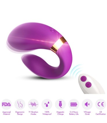 ARMONY CRESCENT VIBRATOR FOR COUPLES REMOTE CONTROL PURPLE