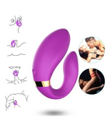 ARMONY CRESCENT VIBRATOR FOR COUPLES REMOTE CONTROL PURPLE