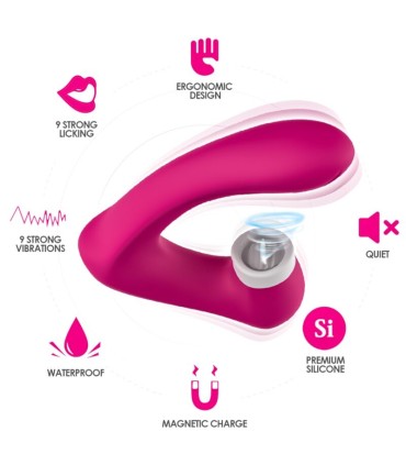 ARMONY SECRETKISS LICKING VIBRATING CLIT VIBRATOR CURVED FUCHSIA
