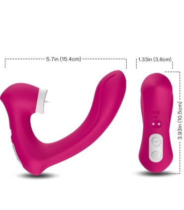 ARMONY SECRETKISS LICKING VIBRATING CLIT VIBRATOR CURVED FUCHSIA