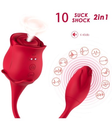 ARMONY PINK CLITORIS SUCKER VIBRATOR 10 MODES RED