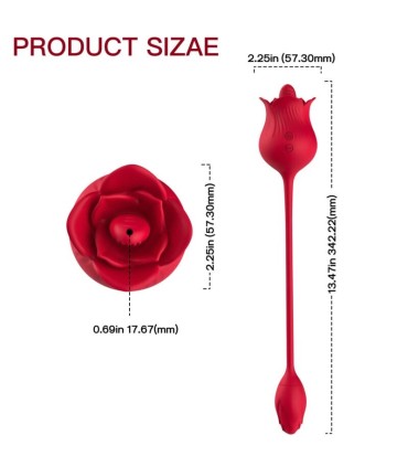 ARMONY PINK CLITORIS STIMULATOR VIBRATOR WITH TAIL 10 MODES RED