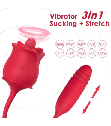 ARMONY 3 IN 1 PINK STIMULATOR SUCTION AND UPDOWN WITH RED TAIL