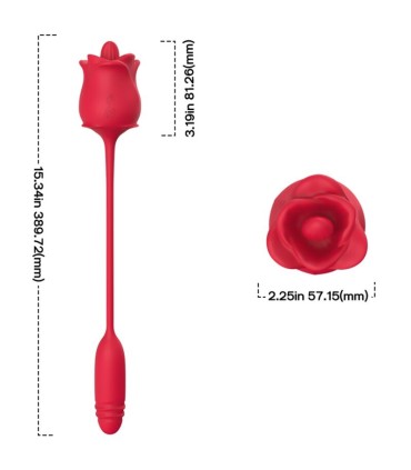ARMONY 3 IN 1 PINK STIMULATOR SUCTION AND UPDOWN WITH RED TAIL