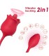 ARMONY PINK 2 IN 1 SUCTION STIMULATOR VIBRATOR 10 MODES WITH RED TAIL
