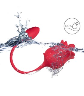 ARMONY PINK 2 IN 1 SUCTION STIMULATOR VIBRATOR 10 MODES WITH RED TAIL