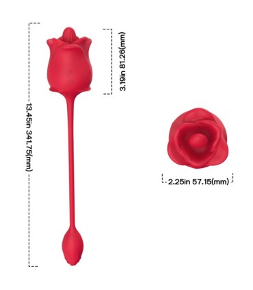 ARMONY PINK 2 IN 1 SUCTION STIMULATOR VIBRATOR 10 MODES WITH RED TAIL