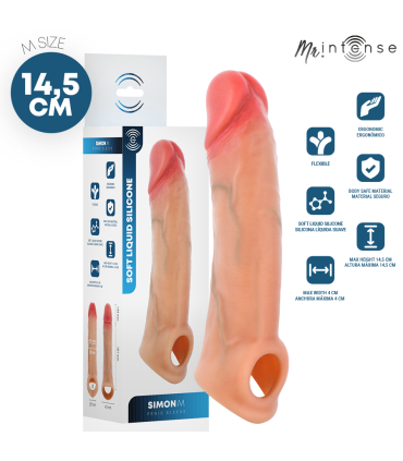 MR INTENSE SIMON M SILICONE PENIS SLEEVE 145 CM O 4 CM