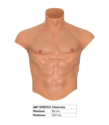 HIDDEN DESIRE ALTER EGO CAMISETA SILICONA TORSO MASCULINO CON ABDOMINALES NATURAL